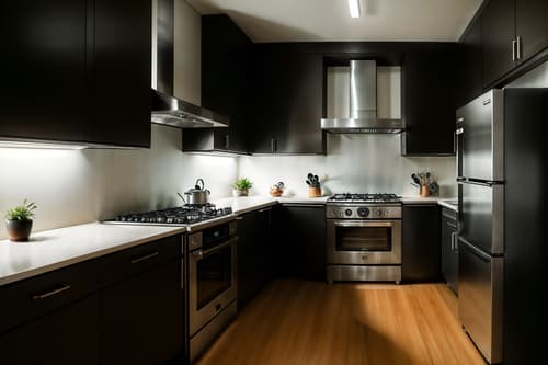 photo from pinterest of japanese design-style interior designed (kitchen interior) with stove and kitchen cabinets and worktops and plant and refrigerator and sink and stove. . with . . cinematic photo, highly detailed, cinematic lighting, ultra-detailed, ultrarealistic, photorealism, 8k. trending on pinterest. japanese design interior design style. masterpiece, cinematic light, ultrarealistic+, photorealistic+, 8k, raw photo, realistic, sharp focus on eyes, (symmetrical eyes), (intact eyes), hyperrealistic, highest quality, best quality, , highly detailed, masterpiece, best quality, extremely detailed 8k wallpaper, masterpiece, best quality, ultra-detailed, best shadow, detailed background, detailed face, detailed eyes, high contrast, best illumination, detailed face, dulux, caustic, dynamic angle, detailed glow. dramatic lighting. highly detailed, insanely detailed hair, symmetrical, intricate details, professionally retouched, 8k high definition. strong bokeh. award winning photo.