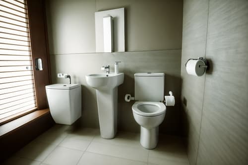 photo from pinterest of japanese design-style interior designed (toilet interior) with toilet paper hanger and toilet with toilet seat up and sink with tap and toilet paper hanger. . with . . cinematic photo, highly detailed, cinematic lighting, ultra-detailed, ultrarealistic, photorealism, 8k. trending on pinterest. japanese design interior design style. masterpiece, cinematic light, ultrarealistic+, photorealistic+, 8k, raw photo, realistic, sharp focus on eyes, (symmetrical eyes), (intact eyes), hyperrealistic, highest quality, best quality, , highly detailed, masterpiece, best quality, extremely detailed 8k wallpaper, masterpiece, best quality, ultra-detailed, best shadow, detailed background, detailed face, detailed eyes, high contrast, best illumination, detailed face, dulux, caustic, dynamic angle, detailed glow. dramatic lighting. highly detailed, insanely detailed hair, symmetrical, intricate details, professionally retouched, 8k high definition. strong bokeh. award winning photo.