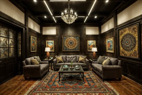 photo from pinterest of eclectic-style interior designed (exhibition space interior) . . cinematic photo, highly detailed, cinematic lighting, ultra-detailed, ultrarealistic, photorealism, 8k. trending on pinterest. eclectic interior design style. masterpiece, cinematic light, ultrarealistic+, photorealistic+, 8k, raw photo, realistic, sharp focus on eyes, (symmetrical eyes), (intact eyes), hyperrealistic, highest quality, best quality, , highly detailed, masterpiece, best quality, extremely detailed 8k wallpaper, masterpiece, best quality, ultra-detailed, best shadow, detailed background, detailed face, detailed eyes, high contrast, best illumination, detailed face, dulux, caustic, dynamic angle, detailed glow. dramatic lighting. highly detailed, insanely detailed hair, symmetrical, intricate details, professionally retouched, 8k high definition. strong bokeh. award winning photo.