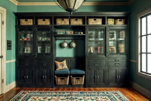 photo from pinterest of eclectic-style interior designed (drop zone interior) with lockers and a bench and high up storage and cabinets and shelves for shoes and cubbies and storage baskets and wall hooks for coats. . . cinematic photo, highly detailed, cinematic lighting, ultra-detailed, ultrarealistic, photorealism, 8k. trending on pinterest. eclectic interior design style. masterpiece, cinematic light, ultrarealistic+, photorealistic+, 8k, raw photo, realistic, sharp focus on eyes, (symmetrical eyes), (intact eyes), hyperrealistic, highest quality, best quality, , highly detailed, masterpiece, best quality, extremely detailed 8k wallpaper, masterpiece, best quality, ultra-detailed, best shadow, detailed background, detailed face, detailed eyes, high contrast, best illumination, detailed face, dulux, caustic, dynamic angle, detailed glow. dramatic lighting. highly detailed, insanely detailed hair, symmetrical, intricate details, professionally retouched, 8k high definition. strong bokeh. award winning photo.