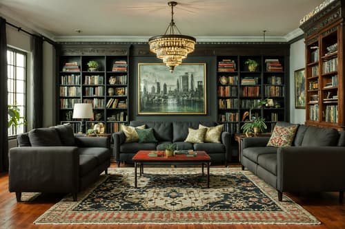 photo from pinterest of eclectic-style interior designed (living room interior) with furniture and occasional tables and plant and bookshelves and sofa and chairs and coffee tables and rug. . . cinematic photo, highly detailed, cinematic lighting, ultra-detailed, ultrarealistic, photorealism, 8k. trending on pinterest. eclectic interior design style. masterpiece, cinematic light, ultrarealistic+, photorealistic+, 8k, raw photo, realistic, sharp focus on eyes, (symmetrical eyes), (intact eyes), hyperrealistic, highest quality, best quality, , highly detailed, masterpiece, best quality, extremely detailed 8k wallpaper, masterpiece, best quality, ultra-detailed, best shadow, detailed background, detailed face, detailed eyes, high contrast, best illumination, detailed face, dulux, caustic, dynamic angle, detailed glow. dramatic lighting. highly detailed, insanely detailed hair, symmetrical, intricate details, professionally retouched, 8k high definition. strong bokeh. award winning photo.
