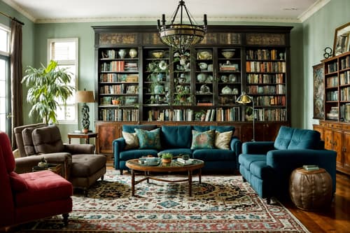 photo from pinterest of eclectic-style interior designed (living room interior) with furniture and occasional tables and plant and bookshelves and sofa and chairs and coffee tables and rug. . . cinematic photo, highly detailed, cinematic lighting, ultra-detailed, ultrarealistic, photorealism, 8k. trending on pinterest. eclectic interior design style. masterpiece, cinematic light, ultrarealistic+, photorealistic+, 8k, raw photo, realistic, sharp focus on eyes, (symmetrical eyes), (intact eyes), hyperrealistic, highest quality, best quality, , highly detailed, masterpiece, best quality, extremely detailed 8k wallpaper, masterpiece, best quality, ultra-detailed, best shadow, detailed background, detailed face, detailed eyes, high contrast, best illumination, detailed face, dulux, caustic, dynamic angle, detailed glow. dramatic lighting. highly detailed, insanely detailed hair, symmetrical, intricate details, professionally retouched, 8k high definition. strong bokeh. award winning photo.