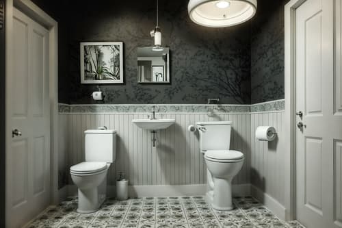 photo from pinterest of eclectic-style interior designed (toilet interior) with toilet with toilet seat up and toilet paper hanger and sink with tap and toilet with toilet seat up. . . cinematic photo, highly detailed, cinematic lighting, ultra-detailed, ultrarealistic, photorealism, 8k. trending on pinterest. eclectic interior design style. masterpiece, cinematic light, ultrarealistic+, photorealistic+, 8k, raw photo, realistic, sharp focus on eyes, (symmetrical eyes), (intact eyes), hyperrealistic, highest quality, best quality, , highly detailed, masterpiece, best quality, extremely detailed 8k wallpaper, masterpiece, best quality, ultra-detailed, best shadow, detailed background, detailed face, detailed eyes, high contrast, best illumination, detailed face, dulux, caustic, dynamic angle, detailed glow. dramatic lighting. highly detailed, insanely detailed hair, symmetrical, intricate details, professionally retouched, 8k high definition. strong bokeh. award winning photo.