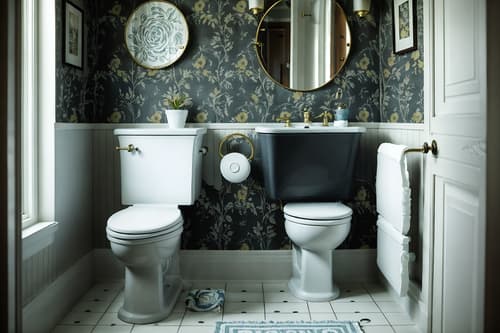 photo from pinterest of eclectic-style interior designed (toilet interior) with toilet with toilet seat up and toilet paper hanger and sink with tap and toilet with toilet seat up. . . cinematic photo, highly detailed, cinematic lighting, ultra-detailed, ultrarealistic, photorealism, 8k. trending on pinterest. eclectic interior design style. masterpiece, cinematic light, ultrarealistic+, photorealistic+, 8k, raw photo, realistic, sharp focus on eyes, (symmetrical eyes), (intact eyes), hyperrealistic, highest quality, best quality, , highly detailed, masterpiece, best quality, extremely detailed 8k wallpaper, masterpiece, best quality, ultra-detailed, best shadow, detailed background, detailed face, detailed eyes, high contrast, best illumination, detailed face, dulux, caustic, dynamic angle, detailed glow. dramatic lighting. highly detailed, insanely detailed hair, symmetrical, intricate details, professionally retouched, 8k high definition. strong bokeh. award winning photo.