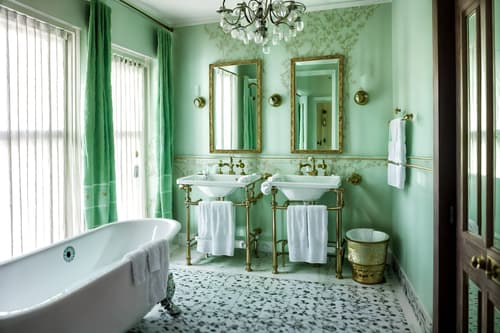 photo from pinterest of eclectic-style interior designed (hotel bathroom interior) with mirror and bathtub and waste basket and bath towel and bath rail and shower and bathroom sink with faucet and toilet seat. . . cinematic photo, highly detailed, cinematic lighting, ultra-detailed, ultrarealistic, photorealism, 8k. trending on pinterest. eclectic interior design style. masterpiece, cinematic light, ultrarealistic+, photorealistic+, 8k, raw photo, realistic, sharp focus on eyes, (symmetrical eyes), (intact eyes), hyperrealistic, highest quality, best quality, , highly detailed, masterpiece, best quality, extremely detailed 8k wallpaper, masterpiece, best quality, ultra-detailed, best shadow, detailed background, detailed face, detailed eyes, high contrast, best illumination, detailed face, dulux, caustic, dynamic angle, detailed glow. dramatic lighting. highly detailed, insanely detailed hair, symmetrical, intricate details, professionally retouched, 8k high definition. strong bokeh. award winning photo.