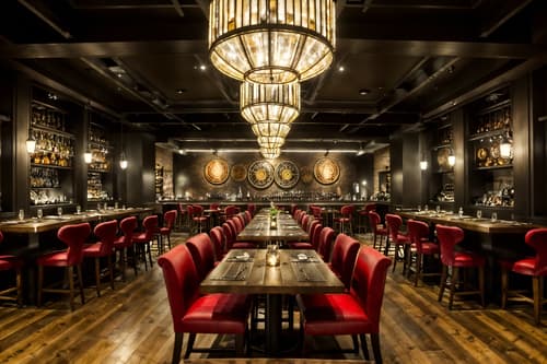photo from pinterest of eclectic-style interior designed (restaurant interior) with restaurant decor and restaurant chairs and restaurant dining tables and restaurant bar and restaurant decor. . . cinematic photo, highly detailed, cinematic lighting, ultra-detailed, ultrarealistic, photorealism, 8k. trending on pinterest. eclectic interior design style. masterpiece, cinematic light, ultrarealistic+, photorealistic+, 8k, raw photo, realistic, sharp focus on eyes, (symmetrical eyes), (intact eyes), hyperrealistic, highest quality, best quality, , highly detailed, masterpiece, best quality, extremely detailed 8k wallpaper, masterpiece, best quality, ultra-detailed, best shadow, detailed background, detailed face, detailed eyes, high contrast, best illumination, detailed face, dulux, caustic, dynamic angle, detailed glow. dramatic lighting. highly detailed, insanely detailed hair, symmetrical, intricate details, professionally retouched, 8k high definition. strong bokeh. award winning photo.