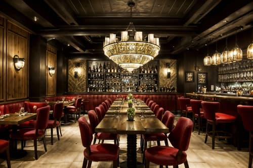 photo from pinterest of eclectic-style interior designed (restaurant interior) with restaurant decor and restaurant chairs and restaurant dining tables and restaurant bar and restaurant decor. . . cinematic photo, highly detailed, cinematic lighting, ultra-detailed, ultrarealistic, photorealism, 8k. trending on pinterest. eclectic interior design style. masterpiece, cinematic light, ultrarealistic+, photorealistic+, 8k, raw photo, realistic, sharp focus on eyes, (symmetrical eyes), (intact eyes), hyperrealistic, highest quality, best quality, , highly detailed, masterpiece, best quality, extremely detailed 8k wallpaper, masterpiece, best quality, ultra-detailed, best shadow, detailed background, detailed face, detailed eyes, high contrast, best illumination, detailed face, dulux, caustic, dynamic angle, detailed glow. dramatic lighting. highly detailed, insanely detailed hair, symmetrical, intricate details, professionally retouched, 8k high definition. strong bokeh. award winning photo.