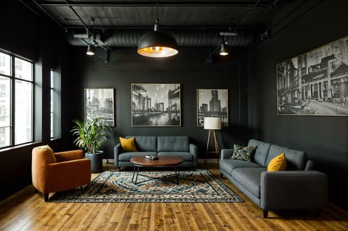 photo from pinterest of eclectic-style interior designed (coworking space interior) with seating area with sofa and office desks and office chairs and lounge chairs and seating area with sofa. . . cinematic photo, highly detailed, cinematic lighting, ultra-detailed, ultrarealistic, photorealism, 8k. trending on pinterest. eclectic interior design style. masterpiece, cinematic light, ultrarealistic+, photorealistic+, 8k, raw photo, realistic, sharp focus on eyes, (symmetrical eyes), (intact eyes), hyperrealistic, highest quality, best quality, , highly detailed, masterpiece, best quality, extremely detailed 8k wallpaper, masterpiece, best quality, ultra-detailed, best shadow, detailed background, detailed face, detailed eyes, high contrast, best illumination, detailed face, dulux, caustic, dynamic angle, detailed glow. dramatic lighting. highly detailed, insanely detailed hair, symmetrical, intricate details, professionally retouched, 8k high definition. strong bokeh. award winning photo.