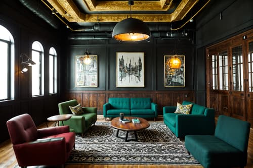 photo from pinterest of eclectic-style interior designed (coworking space interior) with seating area with sofa and office desks and office chairs and lounge chairs and seating area with sofa. . . cinematic photo, highly detailed, cinematic lighting, ultra-detailed, ultrarealistic, photorealism, 8k. trending on pinterest. eclectic interior design style. masterpiece, cinematic light, ultrarealistic+, photorealistic+, 8k, raw photo, realistic, sharp focus on eyes, (symmetrical eyes), (intact eyes), hyperrealistic, highest quality, best quality, , highly detailed, masterpiece, best quality, extremely detailed 8k wallpaper, masterpiece, best quality, ultra-detailed, best shadow, detailed background, detailed face, detailed eyes, high contrast, best illumination, detailed face, dulux, caustic, dynamic angle, detailed glow. dramatic lighting. highly detailed, insanely detailed hair, symmetrical, intricate details, professionally retouched, 8k high definition. strong bokeh. award winning photo.