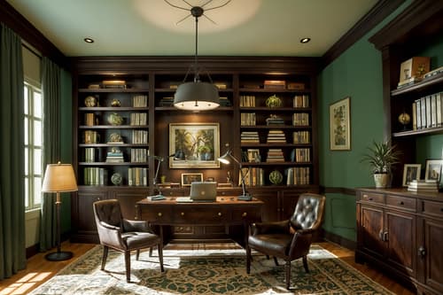 photo from pinterest of eclectic-style interior designed (study room interior) with desk lamp and lounge chair and bookshelves and cabinets and writing desk and office chair and plant and desk lamp. . . cinematic photo, highly detailed, cinematic lighting, ultra-detailed, ultrarealistic, photorealism, 8k. trending on pinterest. eclectic interior design style. masterpiece, cinematic light, ultrarealistic+, photorealistic+, 8k, raw photo, realistic, sharp focus on eyes, (symmetrical eyes), (intact eyes), hyperrealistic, highest quality, best quality, , highly detailed, masterpiece, best quality, extremely detailed 8k wallpaper, masterpiece, best quality, ultra-detailed, best shadow, detailed background, detailed face, detailed eyes, high contrast, best illumination, detailed face, dulux, caustic, dynamic angle, detailed glow. dramatic lighting. highly detailed, insanely detailed hair, symmetrical, intricate details, professionally retouched, 8k high definition. strong bokeh. award winning photo.