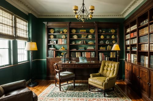 photo from pinterest of eclectic-style interior designed (study room interior) with desk lamp and lounge chair and bookshelves and cabinets and writing desk and office chair and plant and desk lamp. . . cinematic photo, highly detailed, cinematic lighting, ultra-detailed, ultrarealistic, photorealism, 8k. trending on pinterest. eclectic interior design style. masterpiece, cinematic light, ultrarealistic+, photorealistic+, 8k, raw photo, realistic, sharp focus on eyes, (symmetrical eyes), (intact eyes), hyperrealistic, highest quality, best quality, , highly detailed, masterpiece, best quality, extremely detailed 8k wallpaper, masterpiece, best quality, ultra-detailed, best shadow, detailed background, detailed face, detailed eyes, high contrast, best illumination, detailed face, dulux, caustic, dynamic angle, detailed glow. dramatic lighting. highly detailed, insanely detailed hair, symmetrical, intricate details, professionally retouched, 8k high definition. strong bokeh. award winning photo.
