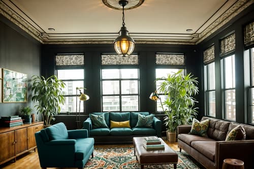 photo from pinterest of eclectic-style interior designed (office interior) with windows and seating area with sofa and computer desks and desk lamps and lounge chairs and cabinets and plants and office desks. . . cinematic photo, highly detailed, cinematic lighting, ultra-detailed, ultrarealistic, photorealism, 8k. trending on pinterest. eclectic interior design style. masterpiece, cinematic light, ultrarealistic+, photorealistic+, 8k, raw photo, realistic, sharp focus on eyes, (symmetrical eyes), (intact eyes), hyperrealistic, highest quality, best quality, , highly detailed, masterpiece, best quality, extremely detailed 8k wallpaper, masterpiece, best quality, ultra-detailed, best shadow, detailed background, detailed face, detailed eyes, high contrast, best illumination, detailed face, dulux, caustic, dynamic angle, detailed glow. dramatic lighting. highly detailed, insanely detailed hair, symmetrical, intricate details, professionally retouched, 8k high definition. strong bokeh. award winning photo.