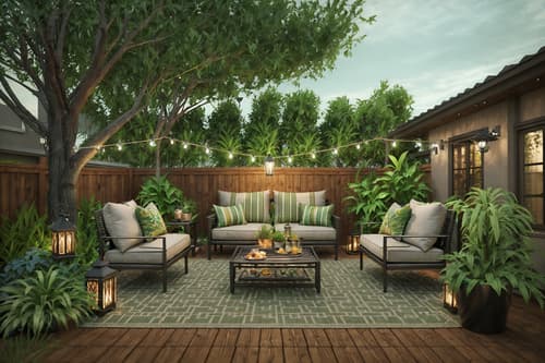 photo from pinterest of eclectic-style designed (outdoor patio ) with plant and deck with deck chairs and patio couch with pillows and grass and barbeque or grill and plant. . . cinematic photo, highly detailed, cinematic lighting, ultra-detailed, ultrarealistic, photorealism, 8k. trending on pinterest. eclectic design style. masterpiece, cinematic light, ultrarealistic+, photorealistic+, 8k, raw photo, realistic, sharp focus on eyes, (symmetrical eyes), (intact eyes), hyperrealistic, highest quality, best quality, , highly detailed, masterpiece, best quality, extremely detailed 8k wallpaper, masterpiece, best quality, ultra-detailed, best shadow, detailed background, detailed face, detailed eyes, high contrast, best illumination, detailed face, dulux, caustic, dynamic angle, detailed glow. dramatic lighting. highly detailed, insanely detailed hair, symmetrical, intricate details, professionally retouched, 8k high definition. strong bokeh. award winning photo.