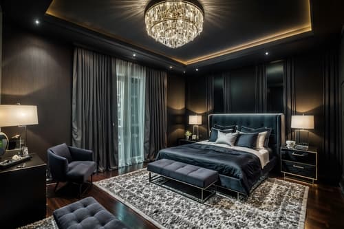 photo from pinterest of contemporary-style interior designed (bedroom interior) with night light and plant and bed and headboard and mirror and dresser closet and storage bench or ottoman and accent chair. . with . . cinematic photo, highly detailed, cinematic lighting, ultra-detailed, ultrarealistic, photorealism, 8k. trending on pinterest. contemporary interior design style. masterpiece, cinematic light, ultrarealistic+, photorealistic+, 8k, raw photo, realistic, sharp focus on eyes, (symmetrical eyes), (intact eyes), hyperrealistic, highest quality, best quality, , highly detailed, masterpiece, best quality, extremely detailed 8k wallpaper, masterpiece, best quality, ultra-detailed, best shadow, detailed background, detailed face, detailed eyes, high contrast, best illumination, detailed face, dulux, caustic, dynamic angle, detailed glow. dramatic lighting. highly detailed, insanely detailed hair, symmetrical, intricate details, professionally retouched, 8k high definition. strong bokeh. award winning photo.