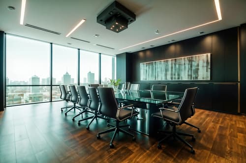 photo from pinterest of contemporary-style interior designed (meeting room interior) with glass doors and cabinets and vase and office chairs and plant and boardroom table and painting or photo on wall and glass walls. . with . . cinematic photo, highly detailed, cinematic lighting, ultra-detailed, ultrarealistic, photorealism, 8k. trending on pinterest. contemporary interior design style. masterpiece, cinematic light, ultrarealistic+, photorealistic+, 8k, raw photo, realistic, sharp focus on eyes, (symmetrical eyes), (intact eyes), hyperrealistic, highest quality, best quality, , highly detailed, masterpiece, best quality, extremely detailed 8k wallpaper, masterpiece, best quality, ultra-detailed, best shadow, detailed background, detailed face, detailed eyes, high contrast, best illumination, detailed face, dulux, caustic, dynamic angle, detailed glow. dramatic lighting. highly detailed, insanely detailed hair, symmetrical, intricate details, professionally retouched, 8k high definition. strong bokeh. award winning photo.
