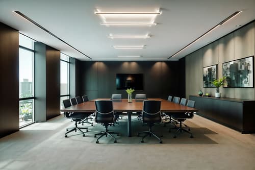 photo from pinterest of contemporary-style interior designed (meeting room interior) with glass doors and cabinets and vase and office chairs and plant and boardroom table and painting or photo on wall and glass walls. . with . . cinematic photo, highly detailed, cinematic lighting, ultra-detailed, ultrarealistic, photorealism, 8k. trending on pinterest. contemporary interior design style. masterpiece, cinematic light, ultrarealistic+, photorealistic+, 8k, raw photo, realistic, sharp focus on eyes, (symmetrical eyes), (intact eyes), hyperrealistic, highest quality, best quality, , highly detailed, masterpiece, best quality, extremely detailed 8k wallpaper, masterpiece, best quality, ultra-detailed, best shadow, detailed background, detailed face, detailed eyes, high contrast, best illumination, detailed face, dulux, caustic, dynamic angle, detailed glow. dramatic lighting. highly detailed, insanely detailed hair, symmetrical, intricate details, professionally retouched, 8k high definition. strong bokeh. award winning photo.