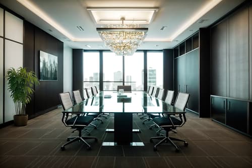 photo from pinterest of contemporary-style interior designed (meeting room interior) with glass doors and cabinets and vase and office chairs and plant and boardroom table and painting or photo on wall and glass walls. . with . . cinematic photo, highly detailed, cinematic lighting, ultra-detailed, ultrarealistic, photorealism, 8k. trending on pinterest. contemporary interior design style. masterpiece, cinematic light, ultrarealistic+, photorealistic+, 8k, raw photo, realistic, sharp focus on eyes, (symmetrical eyes), (intact eyes), hyperrealistic, highest quality, best quality, , highly detailed, masterpiece, best quality, extremely detailed 8k wallpaper, masterpiece, best quality, ultra-detailed, best shadow, detailed background, detailed face, detailed eyes, high contrast, best illumination, detailed face, dulux, caustic, dynamic angle, detailed glow. dramatic lighting. highly detailed, insanely detailed hair, symmetrical, intricate details, professionally retouched, 8k high definition. strong bokeh. award winning photo.