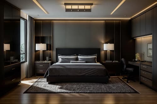 photo from pinterest of contemporary-style interior designed (hotel room interior) with dresser closet and bedside table or night stand and night light and bed and plant and working desk with desk chair and mirror and headboard. . with . . cinematic photo, highly detailed, cinematic lighting, ultra-detailed, ultrarealistic, photorealism, 8k. trending on pinterest. contemporary interior design style. masterpiece, cinematic light, ultrarealistic+, photorealistic+, 8k, raw photo, realistic, sharp focus on eyes, (symmetrical eyes), (intact eyes), hyperrealistic, highest quality, best quality, , highly detailed, masterpiece, best quality, extremely detailed 8k wallpaper, masterpiece, best quality, ultra-detailed, best shadow, detailed background, detailed face, detailed eyes, high contrast, best illumination, detailed face, dulux, caustic, dynamic angle, detailed glow. dramatic lighting. highly detailed, insanely detailed hair, symmetrical, intricate details, professionally retouched, 8k high definition. strong bokeh. award winning photo.