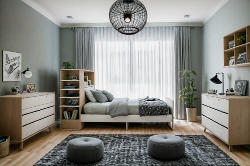 photo from pinterest of contemporary-style interior designed (kids room interior) with storage bench or ottoman and dresser closet and bed and plant and bedside table or night stand and night light and accent chair and kids desk. . with . . cinematic photo, highly detailed, cinematic lighting, ultra-detailed, ultrarealistic, photorealism, 8k. trending on pinterest. contemporary interior design style. masterpiece, cinematic light, ultrarealistic+, photorealistic+, 8k, raw photo, realistic, sharp focus on eyes, (symmetrical eyes), (intact eyes), hyperrealistic, highest quality, best quality, , highly detailed, masterpiece, best quality, extremely detailed 8k wallpaper, masterpiece, best quality, ultra-detailed, best shadow, detailed background, detailed face, detailed eyes, high contrast, best illumination, detailed face, dulux, caustic, dynamic angle, detailed glow. dramatic lighting. highly detailed, insanely detailed hair, symmetrical, intricate details, professionally retouched, 8k high definition. strong bokeh. award winning photo.