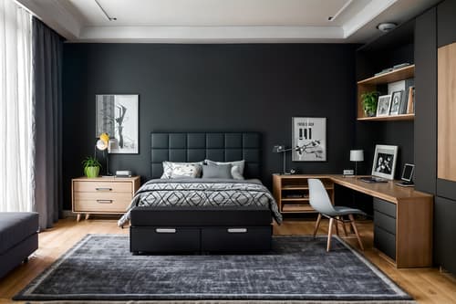 photo from pinterest of contemporary-style interior designed (kids room interior) with storage bench or ottoman and dresser closet and bed and plant and bedside table or night stand and night light and accent chair and kids desk. . with . . cinematic photo, highly detailed, cinematic lighting, ultra-detailed, ultrarealistic, photorealism, 8k. trending on pinterest. contemporary interior design style. masterpiece, cinematic light, ultrarealistic+, photorealistic+, 8k, raw photo, realistic, sharp focus on eyes, (symmetrical eyes), (intact eyes), hyperrealistic, highest quality, best quality, , highly detailed, masterpiece, best quality, extremely detailed 8k wallpaper, masterpiece, best quality, ultra-detailed, best shadow, detailed background, detailed face, detailed eyes, high contrast, best illumination, detailed face, dulux, caustic, dynamic angle, detailed glow. dramatic lighting. highly detailed, insanely detailed hair, symmetrical, intricate details, professionally retouched, 8k high definition. strong bokeh. award winning photo.