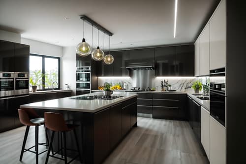 photo from pinterest of contemporary-style interior designed (kitchen living combo interior) with worktops and plant and sink and stove and kitchen cabinets and plant and electric lamps and refrigerator. . with . . cinematic photo, highly detailed, cinematic lighting, ultra-detailed, ultrarealistic, photorealism, 8k. trending on pinterest. contemporary interior design style. masterpiece, cinematic light, ultrarealistic+, photorealistic+, 8k, raw photo, realistic, sharp focus on eyes, (symmetrical eyes), (intact eyes), hyperrealistic, highest quality, best quality, , highly detailed, masterpiece, best quality, extremely detailed 8k wallpaper, masterpiece, best quality, ultra-detailed, best shadow, detailed background, detailed face, detailed eyes, high contrast, best illumination, detailed face, dulux, caustic, dynamic angle, detailed glow. dramatic lighting. highly detailed, insanely detailed hair, symmetrical, intricate details, professionally retouched, 8k high definition. strong bokeh. award winning photo.