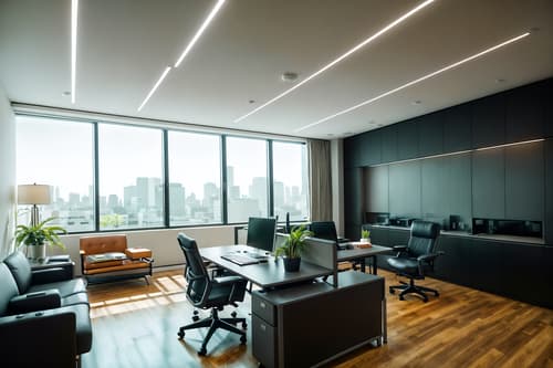 photo from pinterest of contemporary-style interior designed (office interior) with computer desks and plants and windows and seating area with sofa and cabinets and desk lamps and lounge chairs and office chairs. . with . . cinematic photo, highly detailed, cinematic lighting, ultra-detailed, ultrarealistic, photorealism, 8k. trending on pinterest. contemporary interior design style. masterpiece, cinematic light, ultrarealistic+, photorealistic+, 8k, raw photo, realistic, sharp focus on eyes, (symmetrical eyes), (intact eyes), hyperrealistic, highest quality, best quality, , highly detailed, masterpiece, best quality, extremely detailed 8k wallpaper, masterpiece, best quality, ultra-detailed, best shadow, detailed background, detailed face, detailed eyes, high contrast, best illumination, detailed face, dulux, caustic, dynamic angle, detailed glow. dramatic lighting. highly detailed, insanely detailed hair, symmetrical, intricate details, professionally retouched, 8k high definition. strong bokeh. award winning photo.