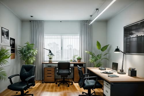 photo from pinterest of contemporary-style interior designed (home office interior) with office chair and plant and cabinets and computer desk and desk lamp and office chair. . with . . cinematic photo, highly detailed, cinematic lighting, ultra-detailed, ultrarealistic, photorealism, 8k. trending on pinterest. contemporary interior design style. masterpiece, cinematic light, ultrarealistic+, photorealistic+, 8k, raw photo, realistic, sharp focus on eyes, (symmetrical eyes), (intact eyes), hyperrealistic, highest quality, best quality, , highly detailed, masterpiece, best quality, extremely detailed 8k wallpaper, masterpiece, best quality, ultra-detailed, best shadow, detailed background, detailed face, detailed eyes, high contrast, best illumination, detailed face, dulux, caustic, dynamic angle, detailed glow. dramatic lighting. highly detailed, insanely detailed hair, symmetrical, intricate details, professionally retouched, 8k high definition. strong bokeh. award winning photo.
