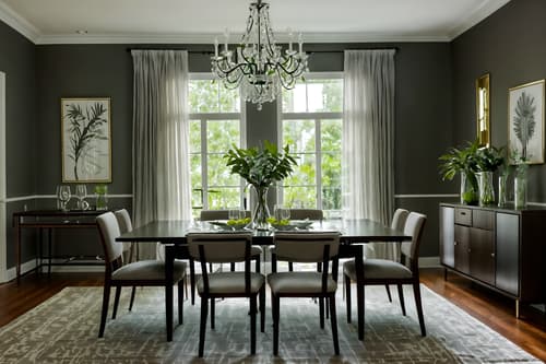 photo from pinterest of contemporary-style interior designed (dining room interior) with dining table chairs and plates, cutlery and glasses on dining table and dining table and light or chandelier and painting or photo on wall and table cloth and plant and vase. . with . . cinematic photo, highly detailed, cinematic lighting, ultra-detailed, ultrarealistic, photorealism, 8k. trending on pinterest. contemporary interior design style. masterpiece, cinematic light, ultrarealistic+, photorealistic+, 8k, raw photo, realistic, sharp focus on eyes, (symmetrical eyes), (intact eyes), hyperrealistic, highest quality, best quality, , highly detailed, masterpiece, best quality, extremely detailed 8k wallpaper, masterpiece, best quality, ultra-detailed, best shadow, detailed background, detailed face, detailed eyes, high contrast, best illumination, detailed face, dulux, caustic, dynamic angle, detailed glow. dramatic lighting. highly detailed, insanely detailed hair, symmetrical, intricate details, professionally retouched, 8k high definition. strong bokeh. award winning photo.