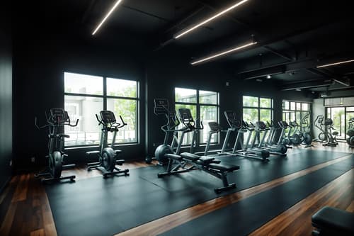photo from pinterest of contemporary-style interior designed (fitness gym interior) with exercise bicycle and squat rack and dumbbell stand and crosstrainer and bench press and exercise bicycle. . with . . cinematic photo, highly detailed, cinematic lighting, ultra-detailed, ultrarealistic, photorealism, 8k. trending on pinterest. contemporary interior design style. masterpiece, cinematic light, ultrarealistic+, photorealistic+, 8k, raw photo, realistic, sharp focus on eyes, (symmetrical eyes), (intact eyes), hyperrealistic, highest quality, best quality, , highly detailed, masterpiece, best quality, extremely detailed 8k wallpaper, masterpiece, best quality, ultra-detailed, best shadow, detailed background, detailed face, detailed eyes, high contrast, best illumination, detailed face, dulux, caustic, dynamic angle, detailed glow. dramatic lighting. highly detailed, insanely detailed hair, symmetrical, intricate details, professionally retouched, 8k high definition. strong bokeh. award winning photo.