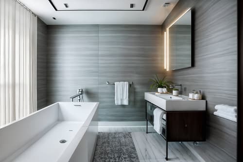 photo from pinterest of contemporary-style interior designed (hotel bathroom interior) with shower and waste basket and mirror and bath towel and bathtub and bathroom cabinet and plant and bath rail. . with . . cinematic photo, highly detailed, cinematic lighting, ultra-detailed, ultrarealistic, photorealism, 8k. trending on pinterest. contemporary interior design style. masterpiece, cinematic light, ultrarealistic+, photorealistic+, 8k, raw photo, realistic, sharp focus on eyes, (symmetrical eyes), (intact eyes), hyperrealistic, highest quality, best quality, , highly detailed, masterpiece, best quality, extremely detailed 8k wallpaper, masterpiece, best quality, ultra-detailed, best shadow, detailed background, detailed face, detailed eyes, high contrast, best illumination, detailed face, dulux, caustic, dynamic angle, detailed glow. dramatic lighting. highly detailed, insanely detailed hair, symmetrical, intricate details, professionally retouched, 8k high definition. strong bokeh. award winning photo.
