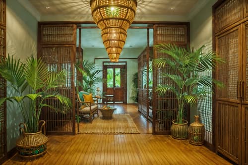 photo from pinterest of tropical-style interior designed (walk in closet interior) . with cane motifs and lattice prints and palm leaves and bamboo and teak and rattan and wicker and palm trees. . cinematic photo, highly detailed, cinematic lighting, ultra-detailed, ultrarealistic, photorealism, 8k. trending on pinterest. tropical interior design style. masterpiece, cinematic light, ultrarealistic+, photorealistic+, 8k, raw photo, realistic, sharp focus on eyes, (symmetrical eyes), (intact eyes), hyperrealistic, highest quality, best quality, , highly detailed, masterpiece, best quality, extremely detailed 8k wallpaper, masterpiece, best quality, ultra-detailed, best shadow, detailed background, detailed face, detailed eyes, high contrast, best illumination, detailed face, dulux, caustic, dynamic angle, detailed glow. dramatic lighting. highly detailed, insanely detailed hair, symmetrical, intricate details, professionally retouched, 8k high definition. strong bokeh. award winning photo.