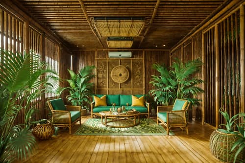 photo from pinterest of tropical-style interior designed (exhibition space interior) . with teak and palm trees and rattan and palm leaves and lattice prints and bamboo and cane motifs and wicker. . cinematic photo, highly detailed, cinematic lighting, ultra-detailed, ultrarealistic, photorealism, 8k. trending on pinterest. tropical interior design style. masterpiece, cinematic light, ultrarealistic+, photorealistic+, 8k, raw photo, realistic, sharp focus on eyes, (symmetrical eyes), (intact eyes), hyperrealistic, highest quality, best quality, , highly detailed, masterpiece, best quality, extremely detailed 8k wallpaper, masterpiece, best quality, ultra-detailed, best shadow, detailed background, detailed face, detailed eyes, high contrast, best illumination, detailed face, dulux, caustic, dynamic angle, detailed glow. dramatic lighting. highly detailed, insanely detailed hair, symmetrical, intricate details, professionally retouched, 8k high definition. strong bokeh. award winning photo.