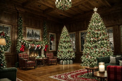 photo from pinterest of christmas-style interior designed (coffee shop interior) . with plaid rugs and snow outside and ribbons and tie pinecones and berries and a few big socks hanging and giftwrapped gifts and berries and greenery draped and christmas ornaments. . cinematic photo, highly detailed, cinematic lighting, ultra-detailed, ultrarealistic, photorealism, 8k. trending on pinterest. christmas interior design style. masterpiece, cinematic light, ultrarealistic+, photorealistic+, 8k, raw photo, realistic, sharp focus on eyes, (symmetrical eyes), (intact eyes), hyperrealistic, highest quality, best quality, , highly detailed, masterpiece, best quality, extremely detailed 8k wallpaper, masterpiece, best quality, ultra-detailed, best shadow, detailed background, detailed face, detailed eyes, high contrast, best illumination, detailed face, dulux, caustic, dynamic angle, detailed glow. dramatic lighting. highly detailed, insanely detailed hair, symmetrical, intricate details, professionally retouched, 8k high definition. strong bokeh. award winning photo.