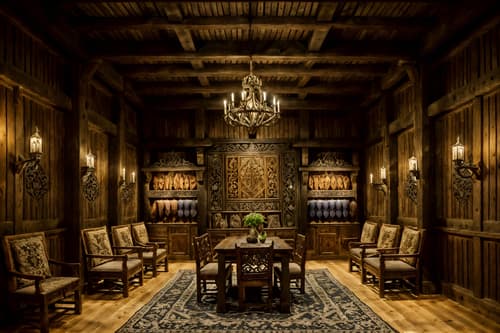 photo from pinterest of medieval-style interior designed (clothing store interior) . with timber walls and stone walls and carved wooden chairs and heavy furniture pieces and upholstery on chairs and sofas and intricate wooden inlay designs and carvings and castle interior and timber beams. . cinematic photo, highly detailed, cinematic lighting, ultra-detailed, ultrarealistic, photorealism, 8k. trending on pinterest. medieval interior design style. masterpiece, cinematic light, ultrarealistic+, photorealistic+, 8k, raw photo, realistic, sharp focus on eyes, (symmetrical eyes), (intact eyes), hyperrealistic, highest quality, best quality, , highly detailed, masterpiece, best quality, extremely detailed 8k wallpaper, masterpiece, best quality, ultra-detailed, best shadow, detailed background, detailed face, detailed eyes, high contrast, best illumination, detailed face, dulux, caustic, dynamic angle, detailed glow. dramatic lighting. highly detailed, insanely detailed hair, symmetrical, intricate details, professionally retouched, 8k high definition. strong bokeh. award winning photo.