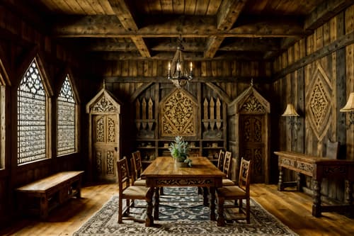 photo from pinterest of medieval-style interior designed (clothing store interior) . with timber walls and stone walls and carved wooden chairs and heavy furniture pieces and upholstery on chairs and sofas and intricate wooden inlay designs and carvings and castle interior and timber beams. . cinematic photo, highly detailed, cinematic lighting, ultra-detailed, ultrarealistic, photorealism, 8k. trending on pinterest. medieval interior design style. masterpiece, cinematic light, ultrarealistic+, photorealistic+, 8k, raw photo, realistic, sharp focus on eyes, (symmetrical eyes), (intact eyes), hyperrealistic, highest quality, best quality, , highly detailed, masterpiece, best quality, extremely detailed 8k wallpaper, masterpiece, best quality, ultra-detailed, best shadow, detailed background, detailed face, detailed eyes, high contrast, best illumination, detailed face, dulux, caustic, dynamic angle, detailed glow. dramatic lighting. highly detailed, insanely detailed hair, symmetrical, intricate details, professionally retouched, 8k high definition. strong bokeh. award winning photo.