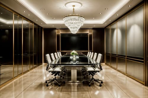 photo from pinterest of hollywood glam-style interior designed (meeting room interior) with boardroom table and painting or photo on wall and vase and plant and office chairs and glass walls and glass doors and cabinets. . . cinematic photo, highly detailed, cinematic lighting, ultra-detailed, ultrarealistic, photorealism, 8k. trending on pinterest. hollywood glam interior design style. masterpiece, cinematic light, ultrarealistic+, photorealistic+, 8k, raw photo, realistic, sharp focus on eyes, (symmetrical eyes), (intact eyes), hyperrealistic, highest quality, best quality, , highly detailed, masterpiece, best quality, extremely detailed 8k wallpaper, masterpiece, best quality, ultra-detailed, best shadow, detailed background, detailed face, detailed eyes, high contrast, best illumination, detailed face, dulux, caustic, dynamic angle, detailed glow. dramatic lighting. highly detailed, insanely detailed hair, symmetrical, intricate details, professionally retouched, 8k high definition. strong bokeh. award winning photo.