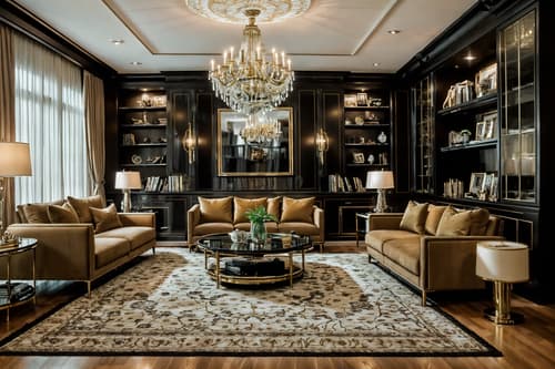 photo from pinterest of hollywood glam-style interior designed (living room interior) with sofa and electric lamps and coffee tables and occasional tables and televisions and rug and plant and bookshelves. . . cinematic photo, highly detailed, cinematic lighting, ultra-detailed, ultrarealistic, photorealism, 8k. trending on pinterest. hollywood glam interior design style. masterpiece, cinematic light, ultrarealistic+, photorealistic+, 8k, raw photo, realistic, sharp focus on eyes, (symmetrical eyes), (intact eyes), hyperrealistic, highest quality, best quality, , highly detailed, masterpiece, best quality, extremely detailed 8k wallpaper, masterpiece, best quality, ultra-detailed, best shadow, detailed background, detailed face, detailed eyes, high contrast, best illumination, detailed face, dulux, caustic, dynamic angle, detailed glow. dramatic lighting. highly detailed, insanely detailed hair, symmetrical, intricate details, professionally retouched, 8k high definition. strong bokeh. award winning photo.