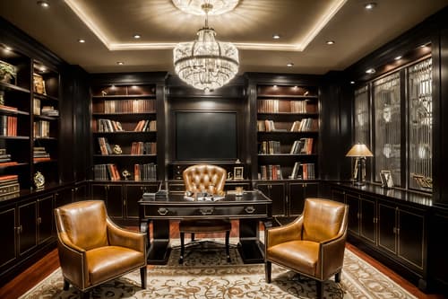 photo from pinterest of hollywood glam-style interior designed (study room interior) with office chair and bookshelves and desk lamp and lounge chair and cabinets and writing desk and plant and office chair. . . cinematic photo, highly detailed, cinematic lighting, ultra-detailed, ultrarealistic, photorealism, 8k. trending on pinterest. hollywood glam interior design style. masterpiece, cinematic light, ultrarealistic+, photorealistic+, 8k, raw photo, realistic, sharp focus on eyes, (symmetrical eyes), (intact eyes), hyperrealistic, highest quality, best quality, , highly detailed, masterpiece, best quality, extremely detailed 8k wallpaper, masterpiece, best quality, ultra-detailed, best shadow, detailed background, detailed face, detailed eyes, high contrast, best illumination, detailed face, dulux, caustic, dynamic angle, detailed glow. dramatic lighting. highly detailed, insanely detailed hair, symmetrical, intricate details, professionally retouched, 8k high definition. strong bokeh. award winning photo.