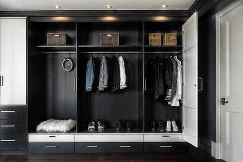 photo from pinterest of hollywood glam-style interior designed (drop zone interior) with high up storage and storage baskets and wall hooks for coats and a bench and lockers and storage drawers and shelves for shoes and cabinets. . . cinematic photo, highly detailed, cinematic lighting, ultra-detailed, ultrarealistic, photorealism, 8k. trending on pinterest. hollywood glam interior design style. masterpiece, cinematic light, ultrarealistic+, photorealistic+, 8k, raw photo, realistic, sharp focus on eyes, (symmetrical eyes), (intact eyes), hyperrealistic, highest quality, best quality, , highly detailed, masterpiece, best quality, extremely detailed 8k wallpaper, masterpiece, best quality, ultra-detailed, best shadow, detailed background, detailed face, detailed eyes, high contrast, best illumination, detailed face, dulux, caustic, dynamic angle, detailed glow. dramatic lighting. highly detailed, insanely detailed hair, symmetrical, intricate details, professionally retouched, 8k high definition. strong bokeh. award winning photo.