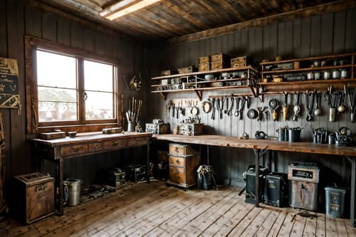 photo from pinterest of hollywood glam-style interior designed (workshop interior) with wooden workbench and messy and tool wall and wooden workbench. . . cinematic photo, highly detailed, cinematic lighting, ultra-detailed, ultrarealistic, photorealism, 8k. trending on pinterest. hollywood glam interior design style. masterpiece, cinematic light, ultrarealistic+, photorealistic+, 8k, raw photo, realistic, sharp focus on eyes, (symmetrical eyes), (intact eyes), hyperrealistic, highest quality, best quality, , highly detailed, masterpiece, best quality, extremely detailed 8k wallpaper, masterpiece, best quality, ultra-detailed, best shadow, detailed background, detailed face, detailed eyes, high contrast, best illumination, detailed face, dulux, caustic, dynamic angle, detailed glow. dramatic lighting. highly detailed, insanely detailed hair, symmetrical, intricate details, professionally retouched, 8k high definition. strong bokeh. award winning photo.