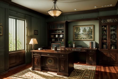 photo from pinterest of traditional-style interior designed (home office interior) with cabinets and computer desk and office chair and plant and desk lamp and cabinets. . . cinematic photo, highly detailed, cinematic lighting, ultra-detailed, ultrarealistic, photorealism, 8k. trending on pinterest. traditional interior design style. masterpiece, cinematic light, ultrarealistic+, photorealistic+, 8k, raw photo, realistic, sharp focus on eyes, (symmetrical eyes), (intact eyes), hyperrealistic, highest quality, best quality, , highly detailed, masterpiece, best quality, extremely detailed 8k wallpaper, masterpiece, best quality, ultra-detailed, best shadow, detailed background, detailed face, detailed eyes, high contrast, best illumination, detailed face, dulux, caustic, dynamic angle, detailed glow. dramatic lighting. highly detailed, insanely detailed hair, symmetrical, intricate details, professionally retouched, 8k high definition. strong bokeh. award winning photo.