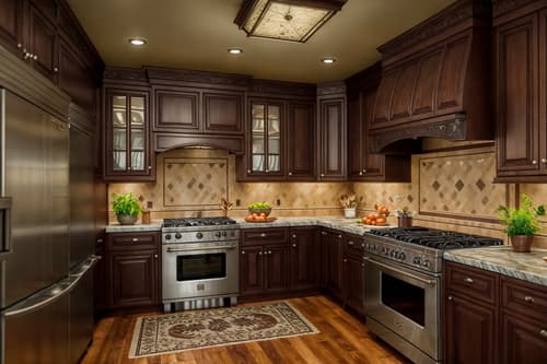 photo from pinterest of traditional-style interior designed (kitchen interior) with worktops and plant and stove and sink and kitchen cabinets and refrigerator and worktops. . . cinematic photo, highly detailed, cinematic lighting, ultra-detailed, ultrarealistic, photorealism, 8k. trending on pinterest. traditional interior design style. masterpiece, cinematic light, ultrarealistic+, photorealistic+, 8k, raw photo, realistic, sharp focus on eyes, (symmetrical eyes), (intact eyes), hyperrealistic, highest quality, best quality, , highly detailed, masterpiece, best quality, extremely detailed 8k wallpaper, masterpiece, best quality, ultra-detailed, best shadow, detailed background, detailed face, detailed eyes, high contrast, best illumination, detailed face, dulux, caustic, dynamic angle, detailed glow. dramatic lighting. highly detailed, insanely detailed hair, symmetrical, intricate details, professionally retouched, 8k high definition. strong bokeh. award winning photo.