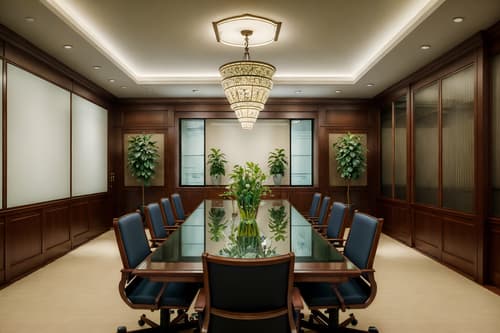 photo from pinterest of traditional-style interior designed (meeting room interior) with office chairs and painting or photo on wall and plant and boardroom table and cabinets and vase and glass walls and glass doors. . . cinematic photo, highly detailed, cinematic lighting, ultra-detailed, ultrarealistic, photorealism, 8k. trending on pinterest. traditional interior design style. masterpiece, cinematic light, ultrarealistic+, photorealistic+, 8k, raw photo, realistic, sharp focus on eyes, (symmetrical eyes), (intact eyes), hyperrealistic, highest quality, best quality, , highly detailed, masterpiece, best quality, extremely detailed 8k wallpaper, masterpiece, best quality, ultra-detailed, best shadow, detailed background, detailed face, detailed eyes, high contrast, best illumination, detailed face, dulux, caustic, dynamic angle, detailed glow. dramatic lighting. highly detailed, insanely detailed hair, symmetrical, intricate details, professionally retouched, 8k high definition. strong bokeh. award winning photo.