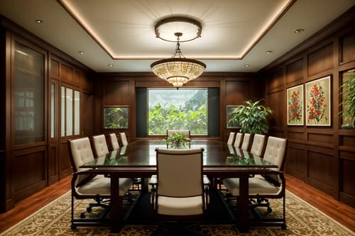 photo from pinterest of traditional-style interior designed (meeting room interior) with office chairs and painting or photo on wall and plant and boardroom table and cabinets and vase and glass walls and glass doors. . . cinematic photo, highly detailed, cinematic lighting, ultra-detailed, ultrarealistic, photorealism, 8k. trending on pinterest. traditional interior design style. masterpiece, cinematic light, ultrarealistic+, photorealistic+, 8k, raw photo, realistic, sharp focus on eyes, (symmetrical eyes), (intact eyes), hyperrealistic, highest quality, best quality, , highly detailed, masterpiece, best quality, extremely detailed 8k wallpaper, masterpiece, best quality, ultra-detailed, best shadow, detailed background, detailed face, detailed eyes, high contrast, best illumination, detailed face, dulux, caustic, dynamic angle, detailed glow. dramatic lighting. highly detailed, insanely detailed hair, symmetrical, intricate details, professionally retouched, 8k high definition. strong bokeh. award winning photo.