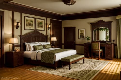 photo from pinterest of traditional-style interior designed (hotel room interior) with plant and storage bench or ottoman and dresser closet and bed and mirror and working desk with desk chair and hotel bathroom and bedside table or night stand. . . cinematic photo, highly detailed, cinematic lighting, ultra-detailed, ultrarealistic, photorealism, 8k. trending on pinterest. traditional interior design style. masterpiece, cinematic light, ultrarealistic+, photorealistic+, 8k, raw photo, realistic, sharp focus on eyes, (symmetrical eyes), (intact eyes), hyperrealistic, highest quality, best quality, , highly detailed, masterpiece, best quality, extremely detailed 8k wallpaper, masterpiece, best quality, ultra-detailed, best shadow, detailed background, detailed face, detailed eyes, high contrast, best illumination, detailed face, dulux, caustic, dynamic angle, detailed glow. dramatic lighting. highly detailed, insanely detailed hair, symmetrical, intricate details, professionally retouched, 8k high definition. strong bokeh. award winning photo.