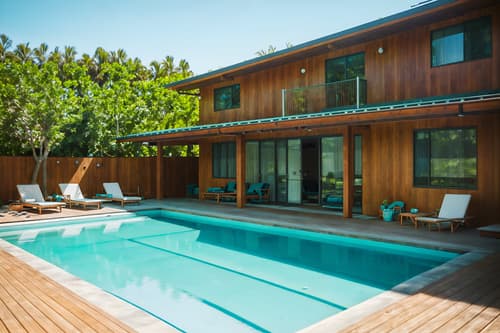 photo from pinterest of airbnb-style designed (outdoor pool area ) with pool lounge chairs and pool lights and pool and pool lounge chairs. . with natural materials and elements and simple color palette and neutral walls and textures and open and natural lighting and practicality and functionality and scandinavian style and simple, clean lines and simplistic furniture and natural materials and elements. . cinematic photo, highly detailed, cinematic lighting, ultra-detailed, ultrarealistic, photorealism, 8k. trending on pinterest. airbnb design style. masterpiece, cinematic light, ultrarealistic+, photorealistic+, 8k, raw photo, realistic, sharp focus on eyes, (symmetrical eyes), (intact eyes), hyperrealistic, highest quality, best quality, , highly detailed, masterpiece, best quality, extremely detailed 8k wallpaper, masterpiece, best quality, ultra-detailed, best shadow, detailed background, detailed face, detailed eyes, high contrast, best illumination, detailed face, dulux, caustic, dynamic angle, detailed glow. dramatic lighting. highly detailed, insanely detailed hair, symmetrical, intricate details, professionally retouched, 8k high definition. strong bokeh. award winning photo.