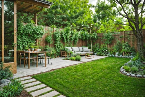 photo from pinterest of airbnb-style designed (outdoor garden ) with garden plants and garden tree and grass and garden plants. . with practicality and functionality and open and natural lighting and neutral walls and textures and natural materials and elements and scandinavian style and simple color palette and simple, clean lines and simplistic furniture and practicality and functionality. . cinematic photo, highly detailed, cinematic lighting, ultra-detailed, ultrarealistic, photorealism, 8k. trending on pinterest. airbnb design style. masterpiece, cinematic light, ultrarealistic+, photorealistic+, 8k, raw photo, realistic, sharp focus on eyes, (symmetrical eyes), (intact eyes), hyperrealistic, highest quality, best quality, , highly detailed, masterpiece, best quality, extremely detailed 8k wallpaper, masterpiece, best quality, ultra-detailed, best shadow, detailed background, detailed face, detailed eyes, high contrast, best illumination, detailed face, dulux, caustic, dynamic angle, detailed glow. dramatic lighting. highly detailed, insanely detailed hair, symmetrical, intricate details, professionally retouched, 8k high definition. strong bokeh. award winning photo.