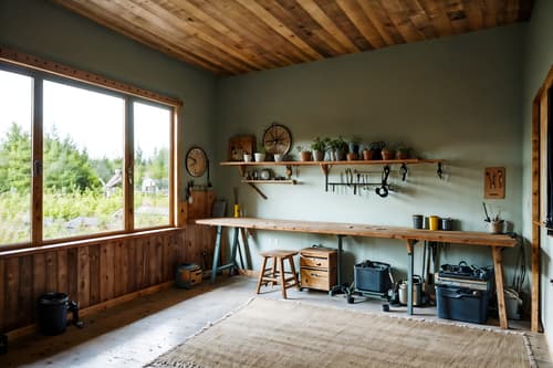 photo from pinterest of airbnb-style interior designed (workshop interior) with wooden workbench and messy and tool wall and wooden workbench. . with practicality and functionality and scandinavian style and simple, clean lines and simplistic furniture and open and natural lighting and natural materials and elements and neutral walls and textures and simple color palette and practicality and functionality. . cinematic photo, highly detailed, cinematic lighting, ultra-detailed, ultrarealistic, photorealism, 8k. trending on pinterest. airbnb interior design style. masterpiece, cinematic light, ultrarealistic+, photorealistic+, 8k, raw photo, realistic, sharp focus on eyes, (symmetrical eyes), (intact eyes), hyperrealistic, highest quality, best quality, , highly detailed, masterpiece, best quality, extremely detailed 8k wallpaper, masterpiece, best quality, ultra-detailed, best shadow, detailed background, detailed face, detailed eyes, high contrast, best illumination, detailed face, dulux, caustic, dynamic angle, detailed glow. dramatic lighting. highly detailed, insanely detailed hair, symmetrical, intricate details, professionally retouched, 8k high definition. strong bokeh. award winning photo.