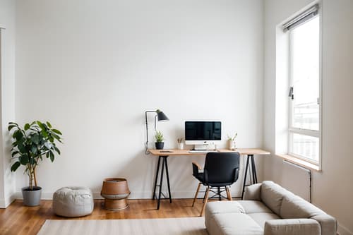 photo from pinterest of airbnb-style interior designed (coworking space interior) with office chairs and seating area with sofa and lounge chairs and office desks and office chairs. . with simple, clean lines and simplistic furniture and neutral walls and textures and practicality and functionality and natural materials and elements and simple color palette and scandinavian style and open and natural lighting and simple, clean lines and simplistic furniture. . cinematic photo, highly detailed, cinematic lighting, ultra-detailed, ultrarealistic, photorealism, 8k. trending on pinterest. airbnb interior design style. masterpiece, cinematic light, ultrarealistic+, photorealistic+, 8k, raw photo, realistic, sharp focus on eyes, (symmetrical eyes), (intact eyes), hyperrealistic, highest quality, best quality, , highly detailed, masterpiece, best quality, extremely detailed 8k wallpaper, masterpiece, best quality, ultra-detailed, best shadow, detailed background, detailed face, detailed eyes, high contrast, best illumination, detailed face, dulux, caustic, dynamic angle, detailed glow. dramatic lighting. highly detailed, insanely detailed hair, symmetrical, intricate details, professionally retouched, 8k high definition. strong bokeh. award winning photo.
