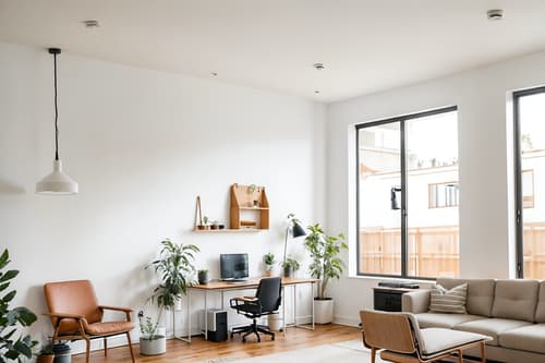 photo from pinterest of airbnb-style interior designed (coworking space interior) with office chairs and seating area with sofa and lounge chairs and office desks and office chairs. . with simple, clean lines and simplistic furniture and neutral walls and textures and practicality and functionality and natural materials and elements and simple color palette and scandinavian style and open and natural lighting and simple, clean lines and simplistic furniture. . cinematic photo, highly detailed, cinematic lighting, ultra-detailed, ultrarealistic, photorealism, 8k. trending on pinterest. airbnb interior design style. masterpiece, cinematic light, ultrarealistic+, photorealistic+, 8k, raw photo, realistic, sharp focus on eyes, (symmetrical eyes), (intact eyes), hyperrealistic, highest quality, best quality, , highly detailed, masterpiece, best quality, extremely detailed 8k wallpaper, masterpiece, best quality, ultra-detailed, best shadow, detailed background, detailed face, detailed eyes, high contrast, best illumination, detailed face, dulux, caustic, dynamic angle, detailed glow. dramatic lighting. highly detailed, insanely detailed hair, symmetrical, intricate details, professionally retouched, 8k high definition. strong bokeh. award winning photo.